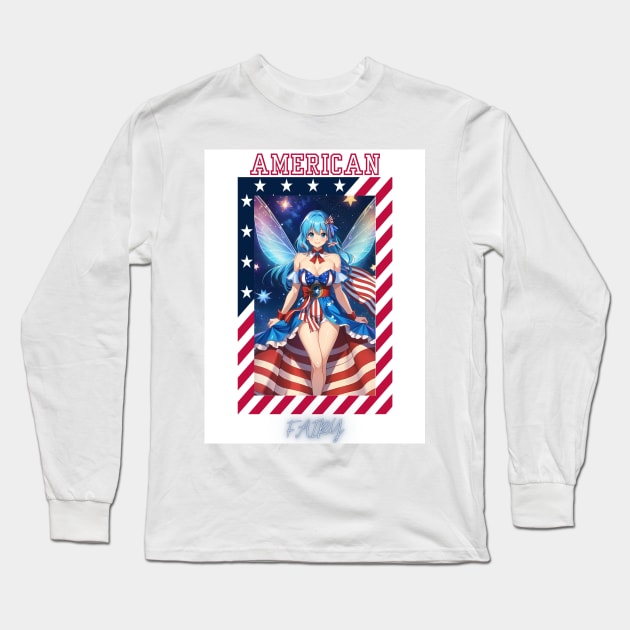 Bluesky Freedom Fairy Long Sleeve T-Shirt by D'Lux Designs